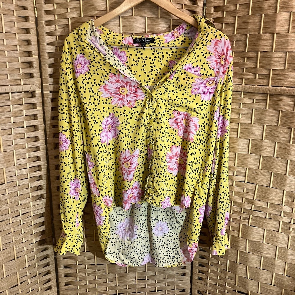 Velvet Heart Yellow Floral Blouse